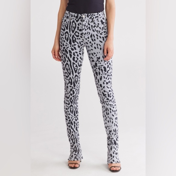 Good American Black and Gray Animal Print Jeans - Picture 1 of 10